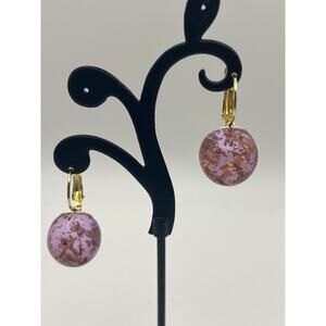 Purple Foil Earrings